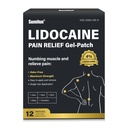 Sumifun Lidocaine Patches Maximum Strength - 12 Counts Pain Relief Patch for Back Aches Muscle Soreness Stiff Neck Joint Pain Topical Analgesic (Large, Count, 12)