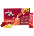 Bellway Super Fiber Packets + Fruit, Sugar Free Organic Psyllium Husk Powder Fiber Supplement to Go for Regularity, Bloating Relief & Digestive Health, Plant-Based, Raspberry Lemon (20 Packets)
