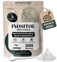 Jungle Powders Inositol Powder 7 Ounce Bag - Unflavored, Vegan, Non-GMO Supplement 7-Month Supply Myo Inositol Supplement for Women Hormone Balance & Ovarian Function Support* 200 Servings with Scoop