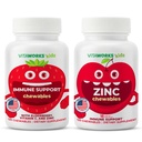 VitaWorks Kids Elderberry + Zinc + C Chewables + Zinc 15mg Chewables Bundle