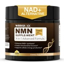 NMN Supplements 1000mg Pure Organic – NMNH, NAD+ Alternative & NAD Supplement with Quercetin, Resveratrol 1000mg Organic, TMG & Quercetin for Cellular Support, 110 Capsules