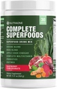 Complete Superfoods, Greens & Reds Blend*, Apple Cider Vinegar, Digestive Enzyme Blend*, Probiotic Blend*, Multivitamin* (Raασπberry Ρόδι - 30 Servings)