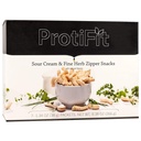 PROTIFIT - High Protein Diet Zipper Snacks, 15g Protein, Low Calorie, Low Sugar, Low Fat, Ideal Protein Compatible, 7 Servings Per Box (Sour Cream & Fine Herb)