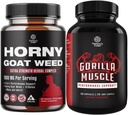 Bundle of Horny Goat Weed for Ανδρική Ενίσχυση - Extra Strength Horny Goat Weed for Men and Extra Strength Testosterone Booster for Men - Φυσικό συμπλήρωμα τεστοστερόνης