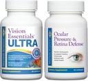 Το Premium Eye Health Bundle περιλαμβάνει το Vision Essentials ULTRA για Macular & Retinal Health, Eye Strain, Οφθαλμική Πίεση, Ξηρά Μάτια, και Οφθαλμική Πίεση & Reτίνα Άμυνα για Πρόσθετη Υγιεινή Ενδοφθάλμια