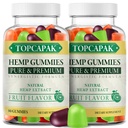 (2 Pack) Hemp Gummies High Potency Pure Hemp Oil Extract - Best Edible Gummy for Adults