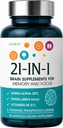 Brain Supplements for Memory and Focus, 21-in-1 Advanced Cognitive Formula | Natural Herbal Formula, Clarity & Cognitive Improvement for Men & Women | 90 Capsules (Unflavored)