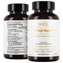 Clinical Mitochondrial Complex - Shilajit 5787mg Extract Equivalent NAD+ Boost - Ubiquinol CoQ10, Urolithin A, NR, PQQ, ALA, Astaxanthin - Energy, Focus, Strength - 60 Vegan Capsules