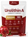Urolithin A Supplement with Liposomal NAD+, Trans-Resveratrol, 6-in-1 Formula - Supports Muscle Strength & Endurance, Promotes Cellular Health & Renewal, 180 Softgels