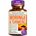 Moringa Capsules – 3-in-1 Turmeric Moringa Supplement with BioPerine (Black Pepper Extract) for Max Absorption – Potent 4:1 Moringa Oleifera Extract + Tumeric for Energy & Joint Support – 120 Count