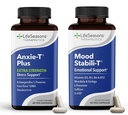 LifeSeasons Anxie-T Plus - Extra Strength with Mood Stabili-T - Supports Mood & Mental Focus - Feel Calm & Relaxed - Eases Tension & Nervousness - Ashwagandha, Kava, GABA & L-Theanine - 120 Capsules