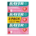 Bayer Aspirin Low Dose 81 mg Chewable Tablets, Pain Reliever, Cherry Flavored, 108 Tablets (36 Pack of 3)