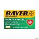 Bayer Aspirin Safety Coated 325 mg Caplets 100 Caplets, Pack of 2
