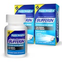 Bufferin Aspirin 325mg, Pain Reliever & Fever Reducer, with 3 Buffering Agents Relieves 7 Types of Pain: Headaches, Back Ache, Arthritis, Muscle Aches & More, for Adults, 130 Coated Tablets, 2-Pack
