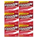 Goody's Back and Body Pain Relief Powder, 24 Count, 6 Pack
