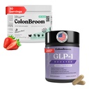 ColonBroom GLP-1 Weight Management (30 Servings) + Psyllium Husk Powder Supplements (Strawberry, 30 Servings) | Supports Appetite Control, Energy, Mood Balance, Bloating Relief & Gut Health