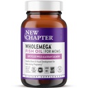 New Chapter Wholemega for Moms Fish Oil Supplement, Tiny Capsules, 2000mg per Serving, Prenatal DHA with Omega-3 + Vitamin D3 for Prenatal & Postnatal Support, 500mg Each - 180 Count
