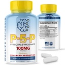 MAXLIFE NATURALS P5P Pyridoxal-5-Phosphate 100 mg | Vitamin B6 Dietary Supplement | 240 Capsules | Vegan, Non-GMO, Gluten-Free