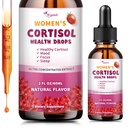 Cortisol Supplements for Women Liquid Drops, Natural Herbal Extract Complex for Women, Cortisol Reducer - Promote Relaxation and Support Mood - 30 Day Vegan Supply
