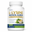 Monolaurin and Lysine Supplement, L-Lysine & Monolaurin 600mg 1:1 Ratio Capsules, Immune Support & Gut Balance Formula, Dual-Action Plant-Based Daily Support for Resilience, 100 Vegan Capsules(1PCS)