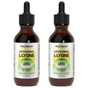 Liposomal L-lysine Monolaurin Liquid Drops, Lysine 1000MG Supplement for Adults & Kids, Echinacea & Elderberry with Vitamin C & D3, Zinc, for Lip & Skin Health, Collagen & Immune Support, 4 Fl Oz