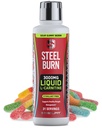 SteelFit Steel Burn, Premium Liquid L-Carnitine, 3000mg - Stimulant-Free & Clean Workout Drink for Men & Women Supports Healthy Weight Loss Management & Fat Metabolism - 31 Servings, Sour Gummy Worm