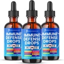8-in-1 Immune Defense Liquid Drops – Elderberry, Echinacea, Turmeric Curcumin, Ginger, Vitamins C & D3, Zinc & B6 – Fast-Absorbing Immune Support & Antioxidant Support – Vegan, Non-GMO – 6 oz