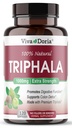 Viva Doria Triphala Herbal Supplement with Amla, Bibhitaki, Haritaki, Digestion & Colon Support, Immune System Support 1000mg, 120 Veggie Capsules
