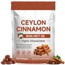 FANSHI Ceylon Cinnamon Softgels with MCT Oil - Premium Herb Bark Extract for Metabolism Support & Digestive Comfort - Advanced High-Absorption Formula - Non-GMO, Gluten-Free & Soy-Free - 300 Softgels