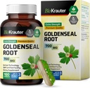 BIO KRAUTER Goldenseal Root Caps 700 mg - 100 Golden Seal Powder Caps - Αναπνευστική & Πεθητική Υποστήριξη - Vegan, Χωρίς πληρωτικά