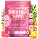 Premium 60 Feminine Balance Gummies – Probiotics, Collagen Type II, Chasteberry, Vitamin D & Magnesium – Gluten-Free, Natural Pineapple Flavor, Vegan