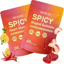 Spicy Square Gummy - Hot Peach Gummy with Chili Pepper, Muira Puama, Chili Pepper, Maca & Epimedium – Plant-Based Daily Wellness Support for Calm, Balance and Relaxation – Vegan, Non-GMO (2)