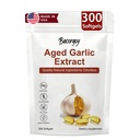 Aged Garlic Extract Capsules – Odorless Garlic Supplement with Antioxidants for Immune Support, Non-GMO, Gluten-Free, Vegan Friendly, 300 Capsules