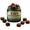 3IN1 Shilajit Wellness Gummies, Ashwagandha, Sea Moss, Energy & Immune Support for Man & Women, Trace Mineral & Fulvic Acid Rich, Organic, Vegan, Non-GMO, 30 Gummies