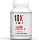 10X Health Neuro Medulla Brain Supplement - Nootropics Brain Support Supplement for Brain, Memory and Focus - Συμπληρώματα μνήμης με βιταμίνη Β1 & Β3, Ψευδάργυρος, Ginkgo Biloba & More - 60 Κάψουλες