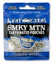 SMOKEY MOUNTAIN Caffeinated Pouches - Arctic Mint - Tobacco Free and Nicotine Free - 15 Pouches Per Pack - 5 Packs