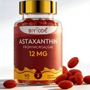 Astaxanthin 12mg Softgels – High Potency Antioxidant Supplement from Microalgae – Supports Skin Health, Heart Function, Circulation & Immune System – 90 Softgels