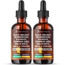 Wormwood Black Walnut Cleanse for Humans Drops Liquid Soursop Garlic Pumpkin Seed PAU D'Arco Oil of Oregano Turmeric Berberine Neem Extract Hull Bark Tincture - 4 oz