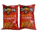High Protein Nacho Cheese Tortilla Chips, 2-Pack (7 oz Bags) – Baked Zesty Cheese Protein Corn Chips, 10g Protein Per Serving, Low Carb Crispy Fitness Snacks for Gym, Office, and On-the-Go Fuel (14 oz Total)