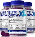NutraRize (3 Pack) Elite Grow XL Gummies Male, Official Elite Grow XL for Men, Premium Formula for Performance, Energy & Stamina, All-Natural EliteGrowXL, EliteGrow X ME Gomitas Review (180 Gummies)