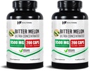 Healthfare Bitter Melon Extract 9500mg | 200 Vegan Capsules | Extra Strength Formula | Non-GMO, Gluten-Free | Made in The USA (Pack of 2)