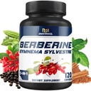 BMVINVOL 5-in-1 Berberine Supplement with Ceylon Cinnamon, Gymnema Sylvestre, Bitter Melon & Black Pepper - Supports Immune Function, Cardiovascular Heart (120 Count)