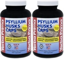 Yerba Prima Psyllium Husks Caps Dietary Fiber 625 mg, 180 Capsules - Colon Cleansing Supplement - Gut Health - Non-GMO Gluten Free (Pack of 2)