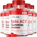 Lifeline Keto + ACV Gummies Apple Cider Vinegar Gummies (300 Gummies) (Pack of 5)