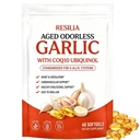 Resilia Aged Garlic Extract, Odorless Aged Garlic Extract Supplement with CoQ10 Ubiquinol, Heart Health & Immune Support - Non-GMO, Gluten Free, 60 Softgels