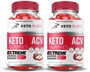 (2 Pack) Keto Rush Keto ACV Gummies Extreme 2000MG Keto Rush Keto Gummies Apple Cider Vinegar Formulated with Pomegranate Beet Juice Powder B12 Vegan Non GMO 120 Gummys