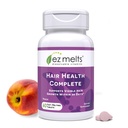 EZ Melts Hair Health Complete - Hair Supplement to Support Strength & Growth - Includes AnaGain Nu, Biotin, Apigenin, Bambo Silica & More - 60 Sublingual Tablets (30 Servings)
