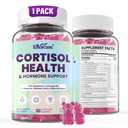 Cortisol Supplements for Women & Men, Cortisol Reducer Gummies w/ Magnesium, Ashwagandha, L-Theanine, Rhodiola, Reishi, 24 IN 1 Cortisol Detox Manager for Calm Mood, Focus & Relaxation,Vegan, 60 Cts