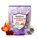 Organic Ashwagandha Gummies with Vitamin D3 - Stress Relief & Immune Support, Vegan Non-GMO, Gluten Free, Mixed Berry Flavor (60 Count) (1 Pack)