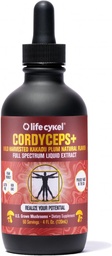 Life Cykel Cordyceps Mushroom Extract with Kakadu Plum - Ενέργεια, Stamina & Vitality Support, Φυσικό συμπλήρωμα γήρανσης - Μη-GMO και Vegan Βάμμα - 4Fl Oz